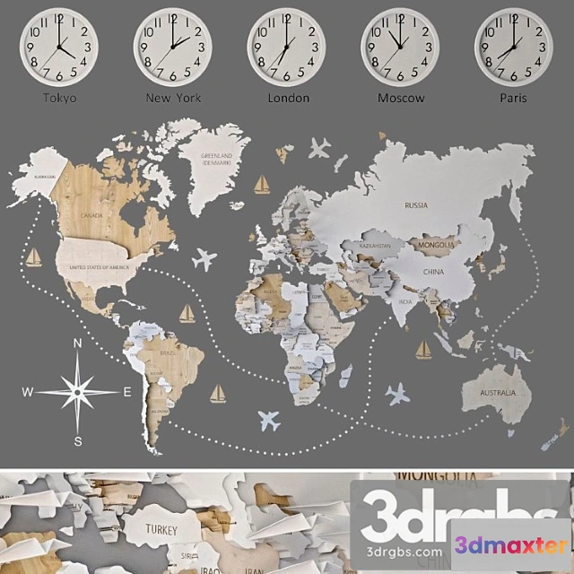 1021192 - 3d world map