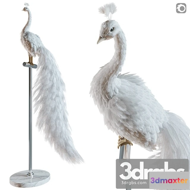 1021222 - Artificial white peacock 01.