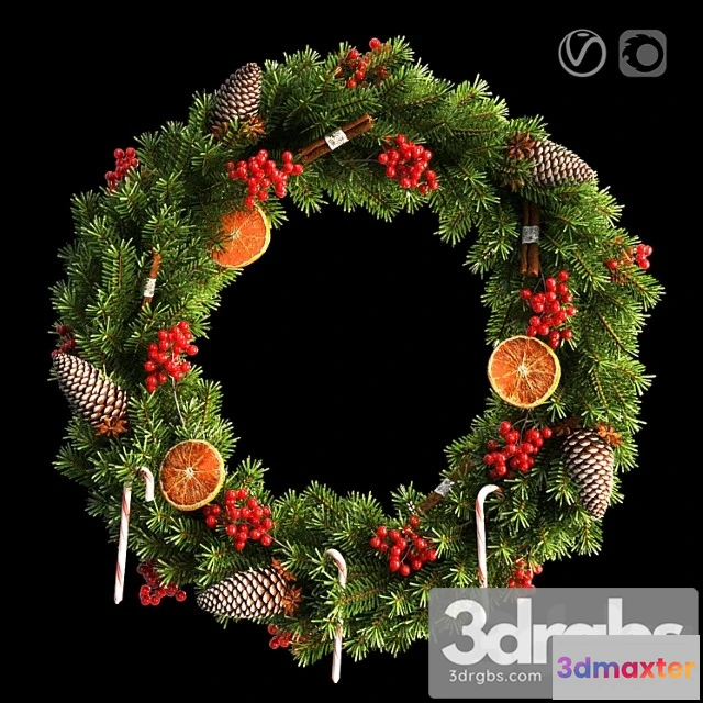 1021362 - Christmas wreath 66cm