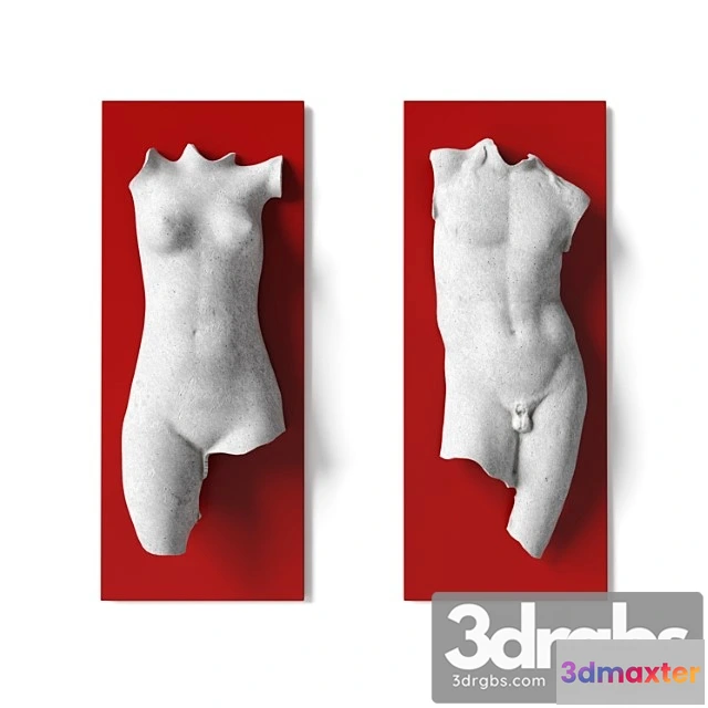 1021874 - Man and woman torso wall panel - No.2