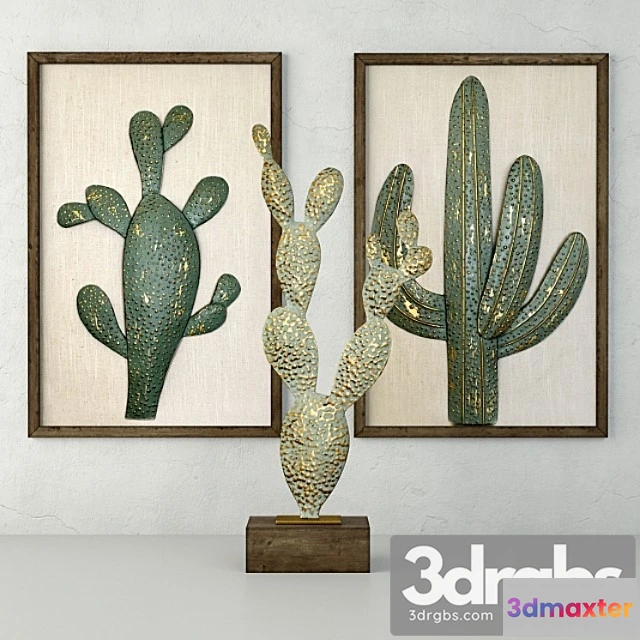 1021878 - Metal cactus sculptures