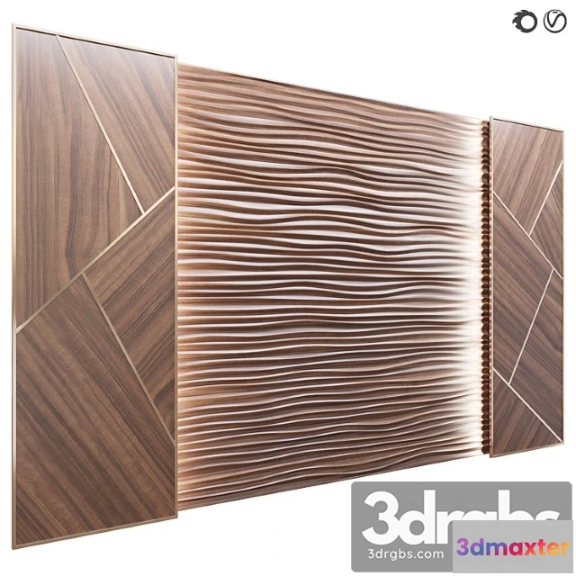 1021924 - Panel decor wooden waves
