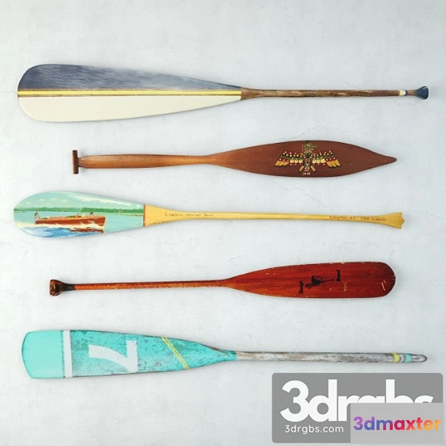 1022130 - Vintage oars and paddles