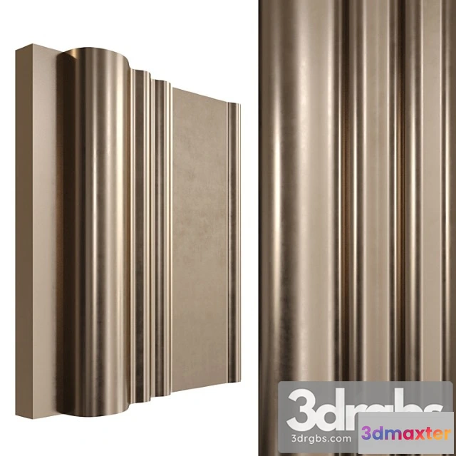 1022172 - Wall panel 01 - gold waves