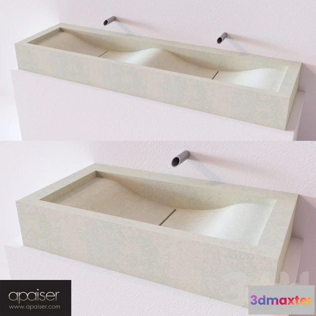 1072354 - Apaiser wave double stone vanity - 205911