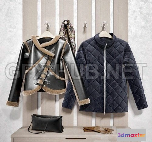 1073158 - Autumn Clothes 3d model - 206715