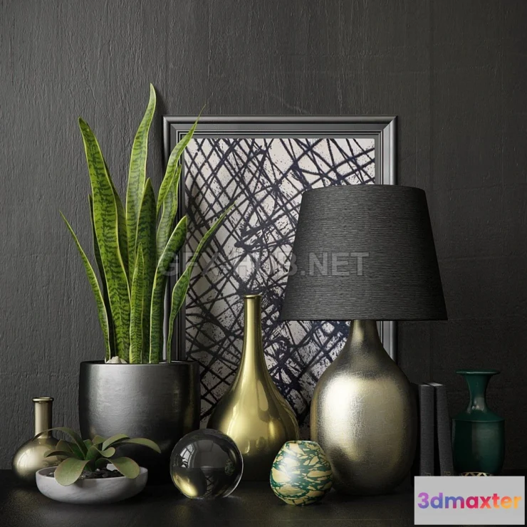 1074742 - Black decorative set 88 - 208299