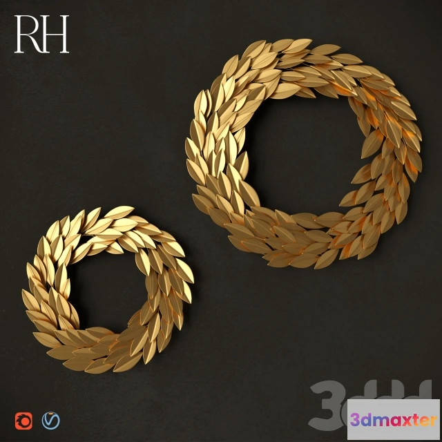 1075338 - BRASS LAUREL WREATH - 208895