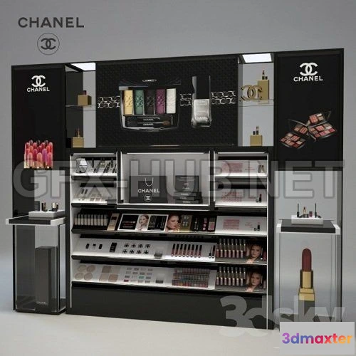 1076648 - Chanel Cosmetics Display 3D Model - 210205