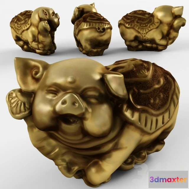 1076844 - Chinese Copper Animal Fu Wealth Fengshui Zodiac - 210401