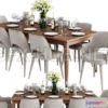 1077406 - Coco Republic Dinning Set 3d model - 210963