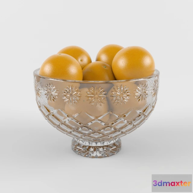 1077994 - Crystal bowl with oranges - 211551