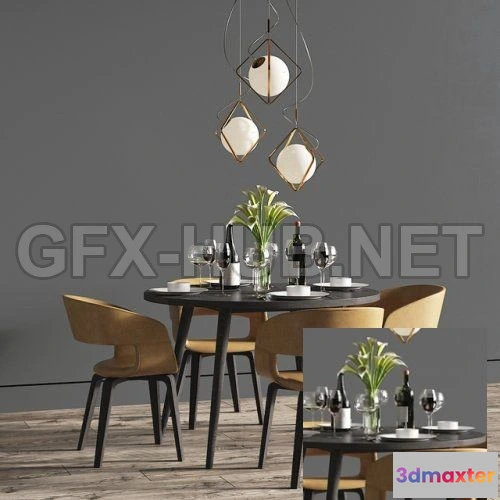 1079104 - Dinning Set 25 (Corona) 3D model - 212661