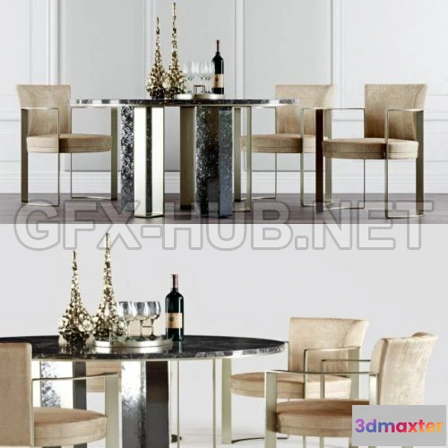 1079106 - Dinning Set by Fendi Casa 3D Model - 212663