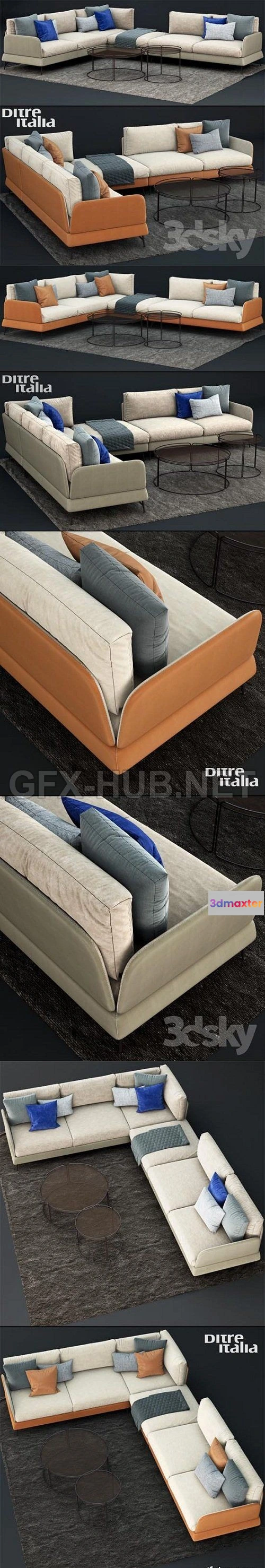 1079194 - Ditre Italia JASPER Canape 3d model - 212751