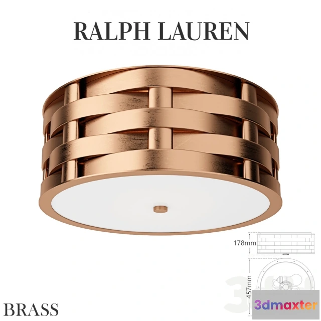 1080098 - Ella Woven Medium Flush Mount by Ralph Lauren - 213655