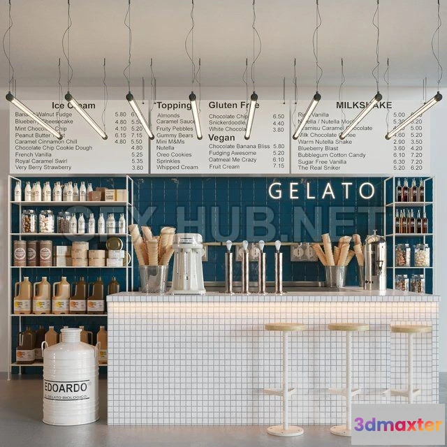 1081700 - Gelato stand 3d model - 215257