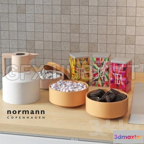 1081716 - Geo Orange Decor 3d Model - 215273