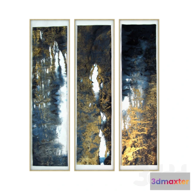 1081984 - gold abstract paint set 2 - 215541