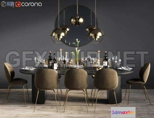 1082380 - Gubi Dinning Set 08 3d model - 215937