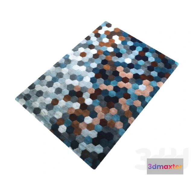 1082764 - Hexagon colored Rug - 216321
