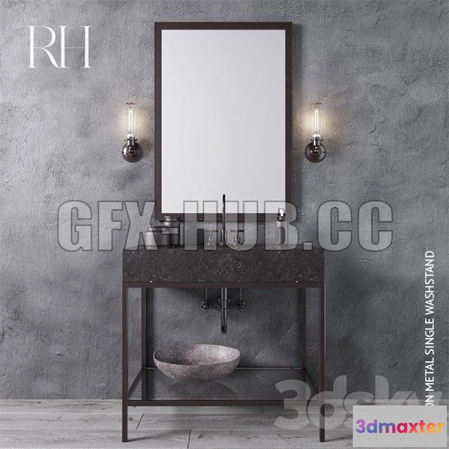 1083034 - HUDSON METAL SINGLE WASHSTAND - 216591