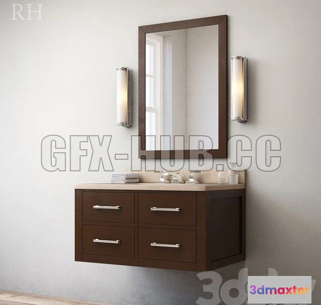 1083096 - HUTTON SINGLE FLOATING VANITY Espresso - 216653