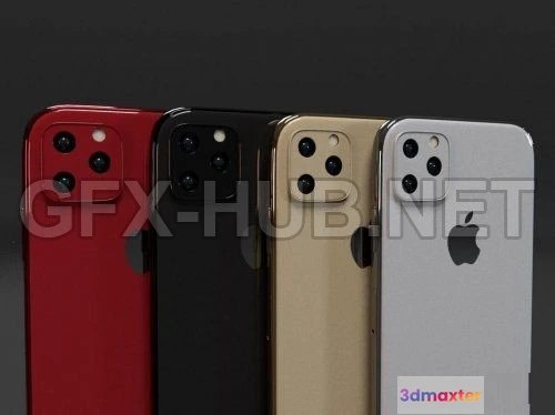 1083720 - iPhone 11 ALL Bundle All Colors 3D models - 217277
