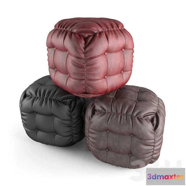1085156 - Leather Pouf - 218713