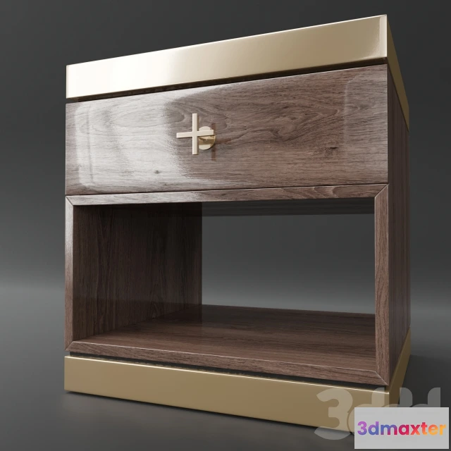 1087664 - Nightstand with brass details - 221221