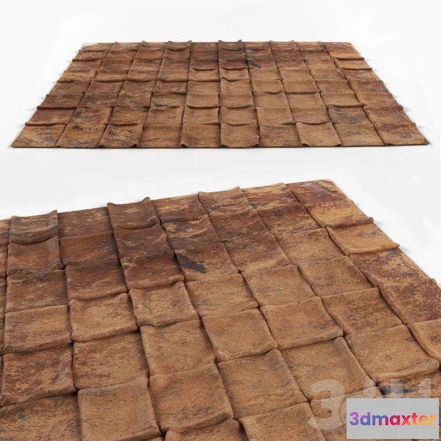 1088610 - Patchwork leather rug - 222167