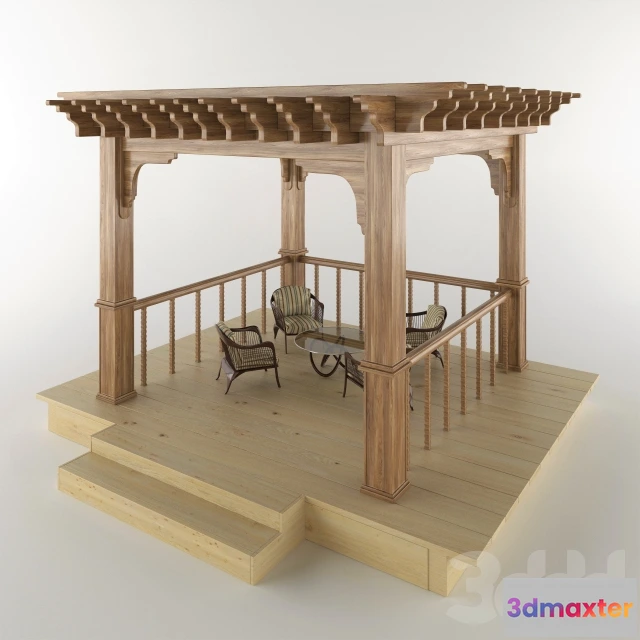 1088754 - pergola with sitting set - 222311