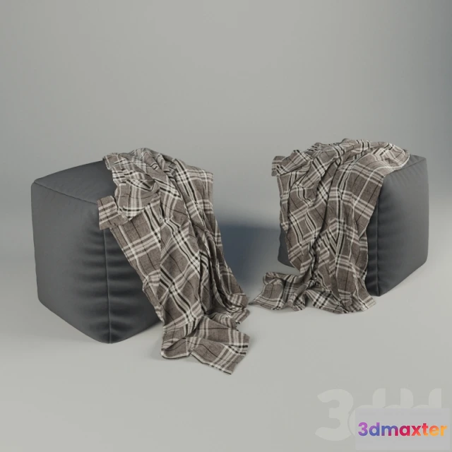 1089586 - pouf with blanket - 223143