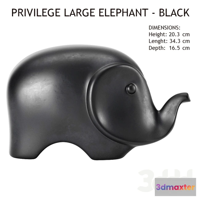 1089650 - Privilege Large Elephant - Black - 223207
