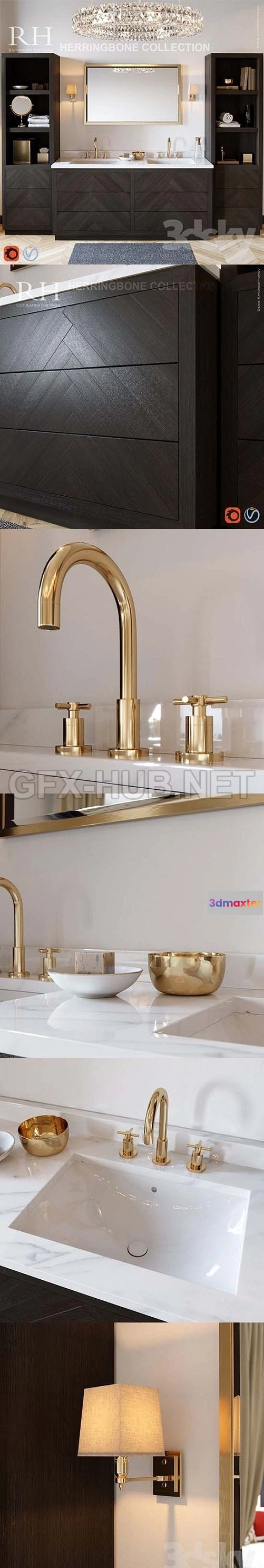 1090276 - RH Herringbone Collection 3d Model (VrayCorona) - 223833