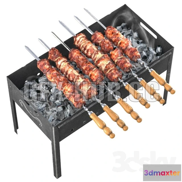 1091472 - Shish kebab on the grill - 225029