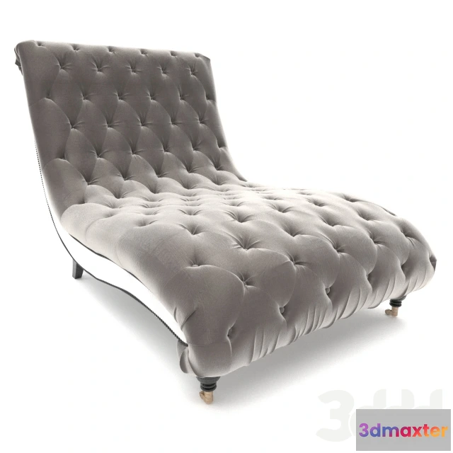 1094016 - Tufted Silver Chaise - 227573