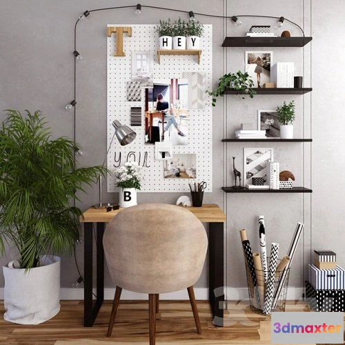 1095460 - Working place 3D Model - 229017