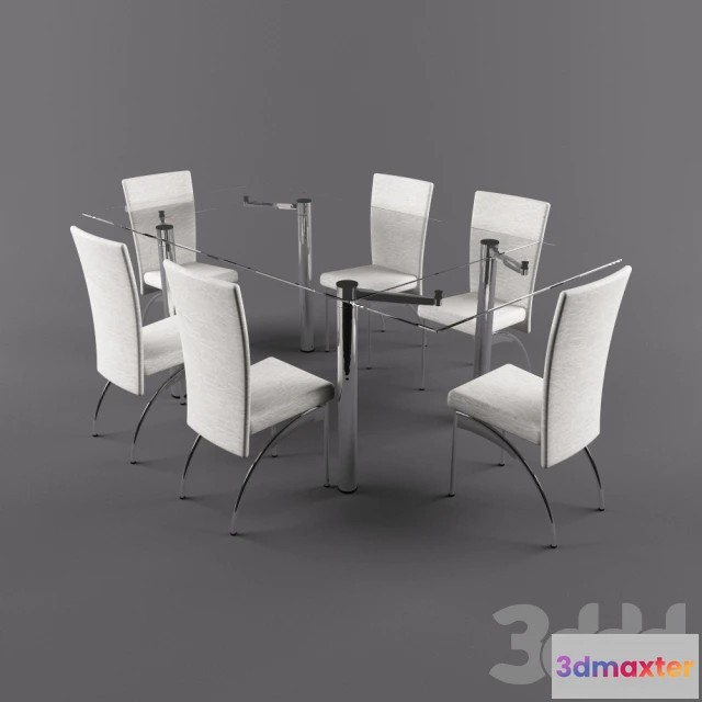 1104882 - Стеклянный стол и стулья - 238439