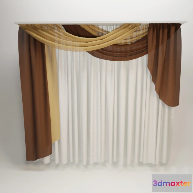 1107070 - Шторы с ламбрекеном - 240627