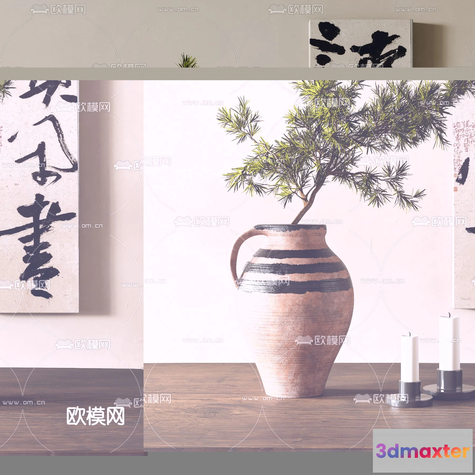 1163126 - WABI SABI STYLE 3D MODELS - DECOR SETS - 0022