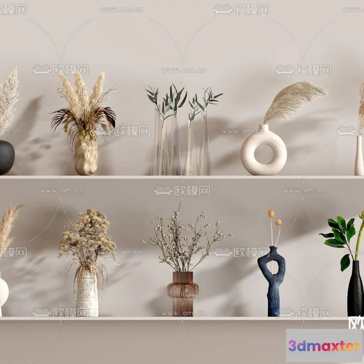 1163218 - WABI SABI STYLE 3D MODELS - DECOR SETS - 0068