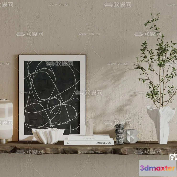 1163232 - WABI SABI STYLE 3D MODELS - DECOR SETS - 0075