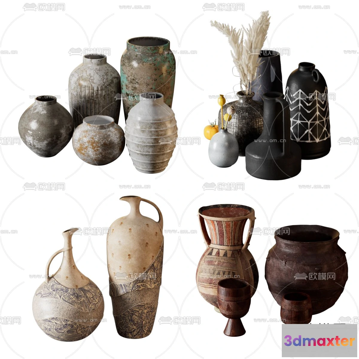 1163254 - WABI SABI STYLE 3D MODELS - DECOR SETS - 0086