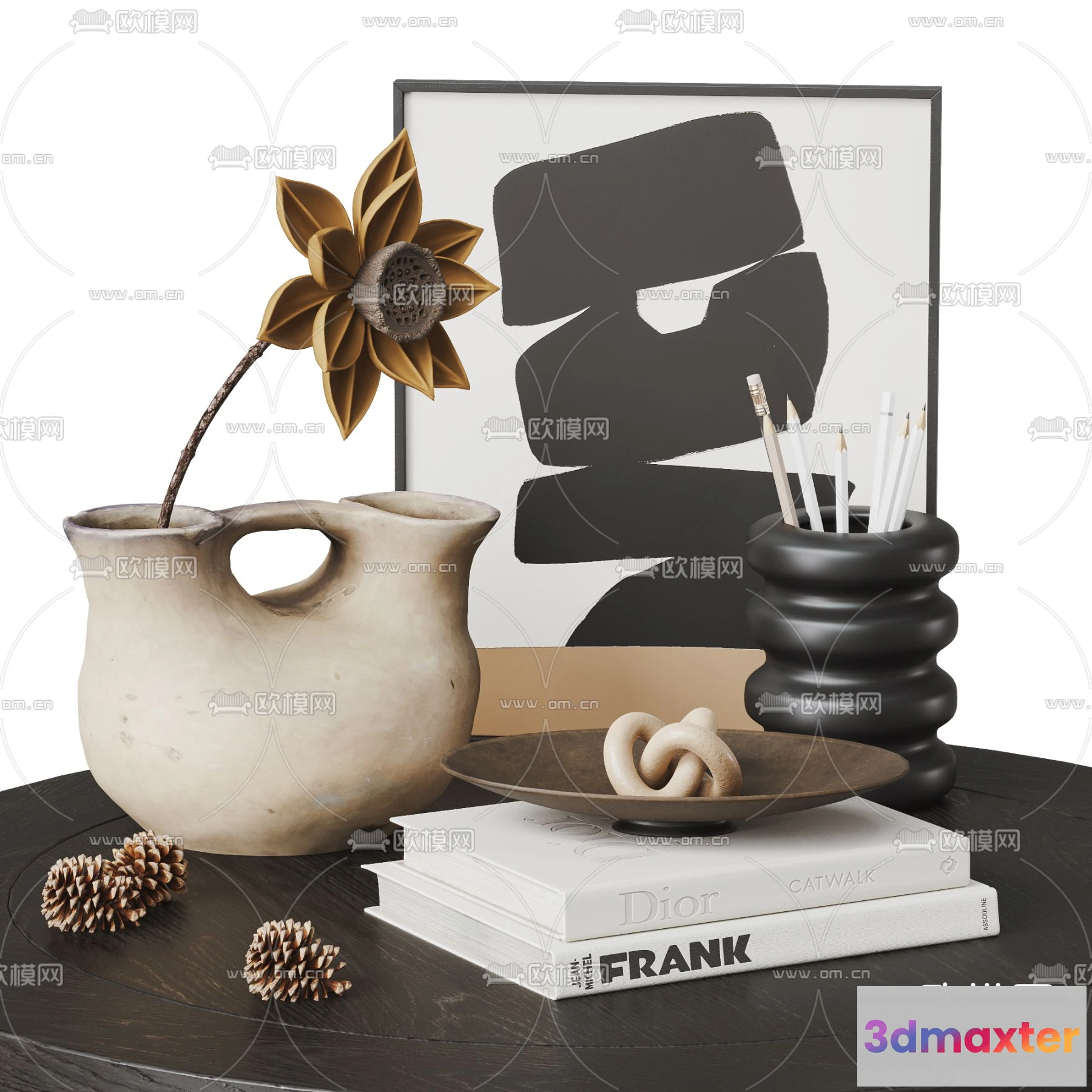 1163310 - WABI SABI STYLE 3D MODELS - DECOR SETS - 0114