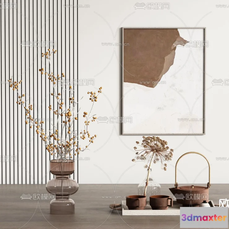 1163316 - WABI SABI STYLE 3D MODELS - DECOR SETS - 0117