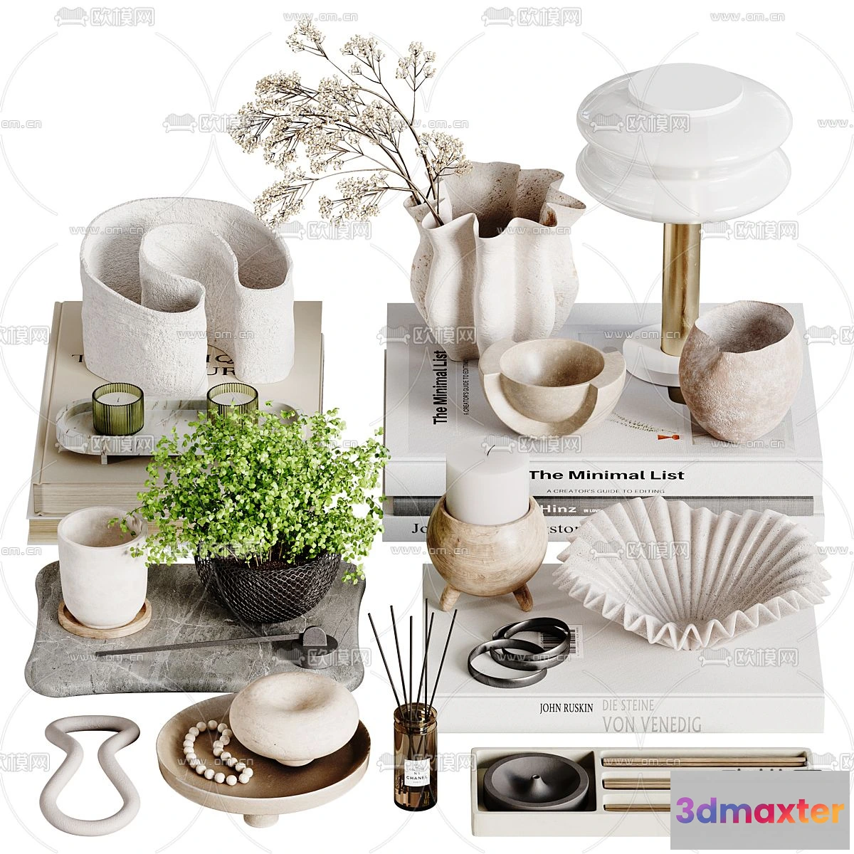 1163338 - WABI SABI STYLE 3D MODELS - DECOR SETS - 0128