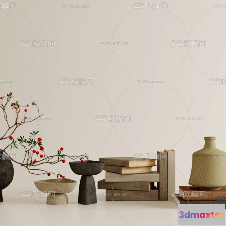 1163348 - WABI SABI STYLE 3D MODELS - DECOR SETS - 0133