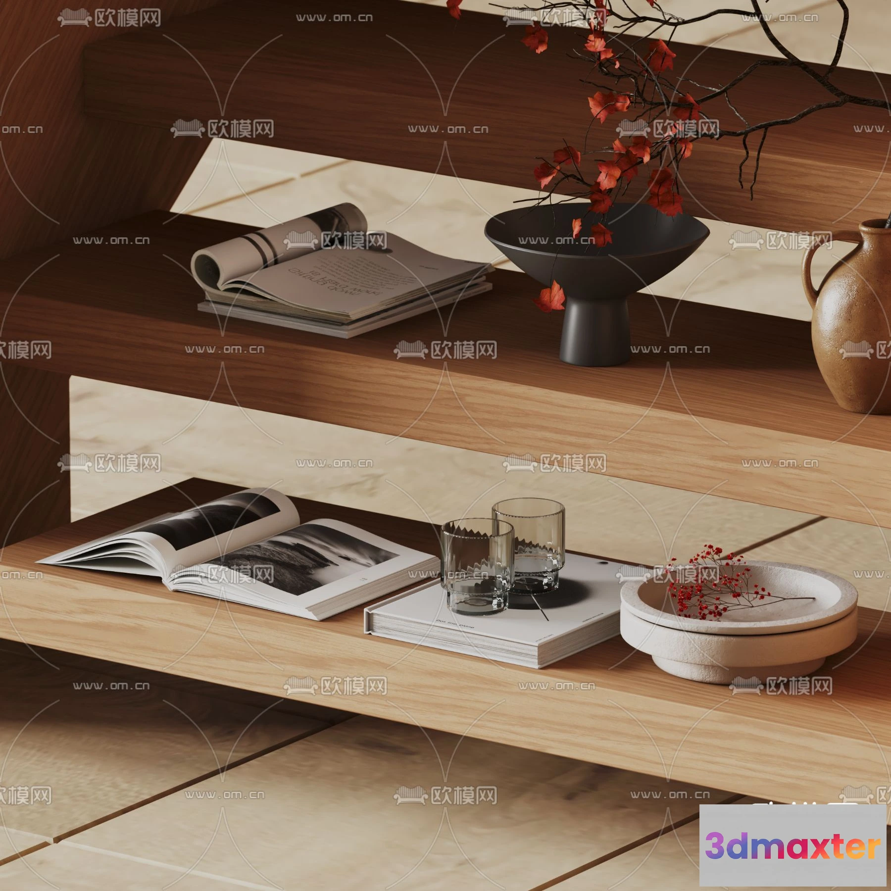 1163436 - WABI SABI STYLE 3D MODELS - DECOR SETS - 0177