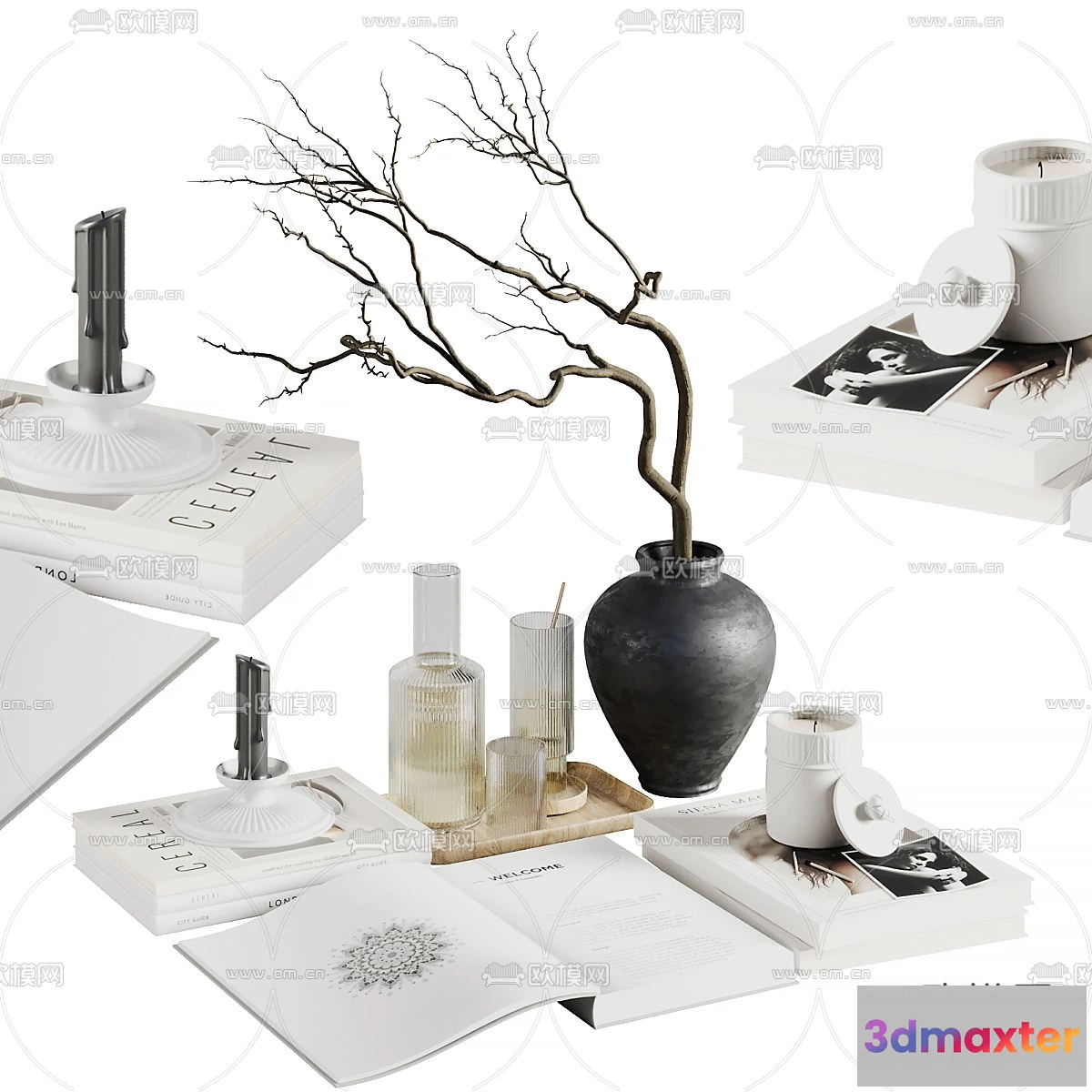 1163442 - WABI SABI STYLE 3D MODELS - DECOR SETS - 0180